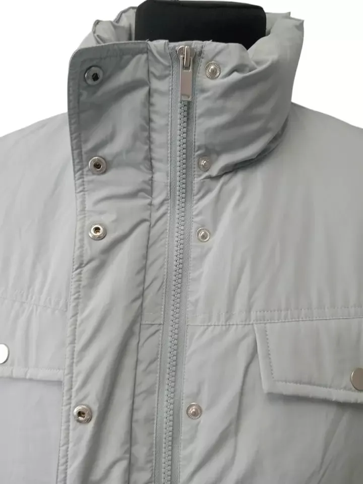 12 Storeez Women's Oversize Longline Puffer Vest Celeste Size S