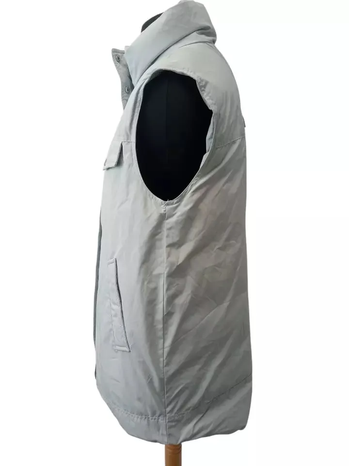 12 Storeez Women's Oversize Longline Puffer Vest Celeste Size S