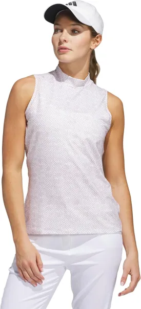 adidas Women's Ultimate365 Mock Neck Sleeveless Polo Shirt