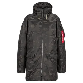 Alpha Industries Men's Black Camo N-3B Down Jacquard Parka