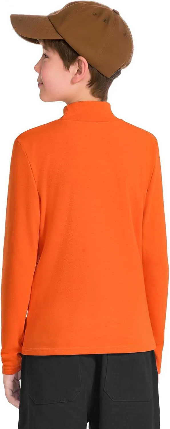Auranso Boys Girls Long Sleeve Turtleneck Shirts Unisex Warm Solid Turtle Neck T-Shirts