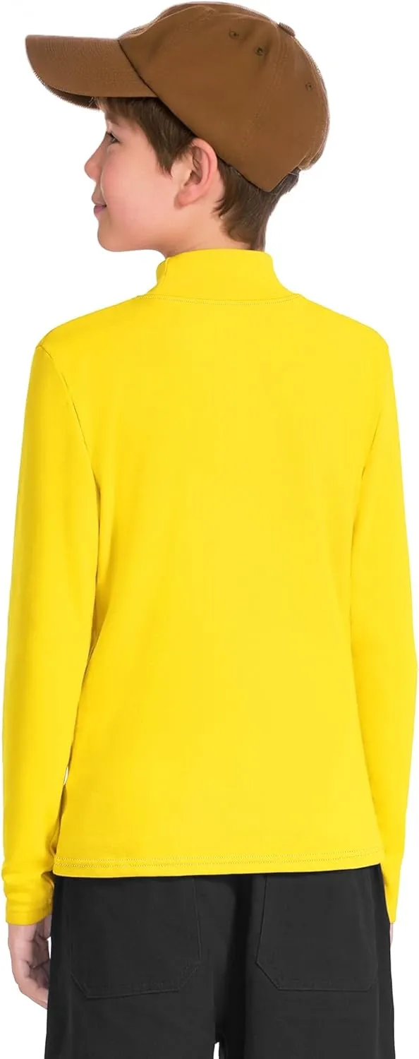 Auranso Boys Girls Long Sleeve Turtleneck Shirts Unisex Warm Solid Turtle Neck T-Shirts