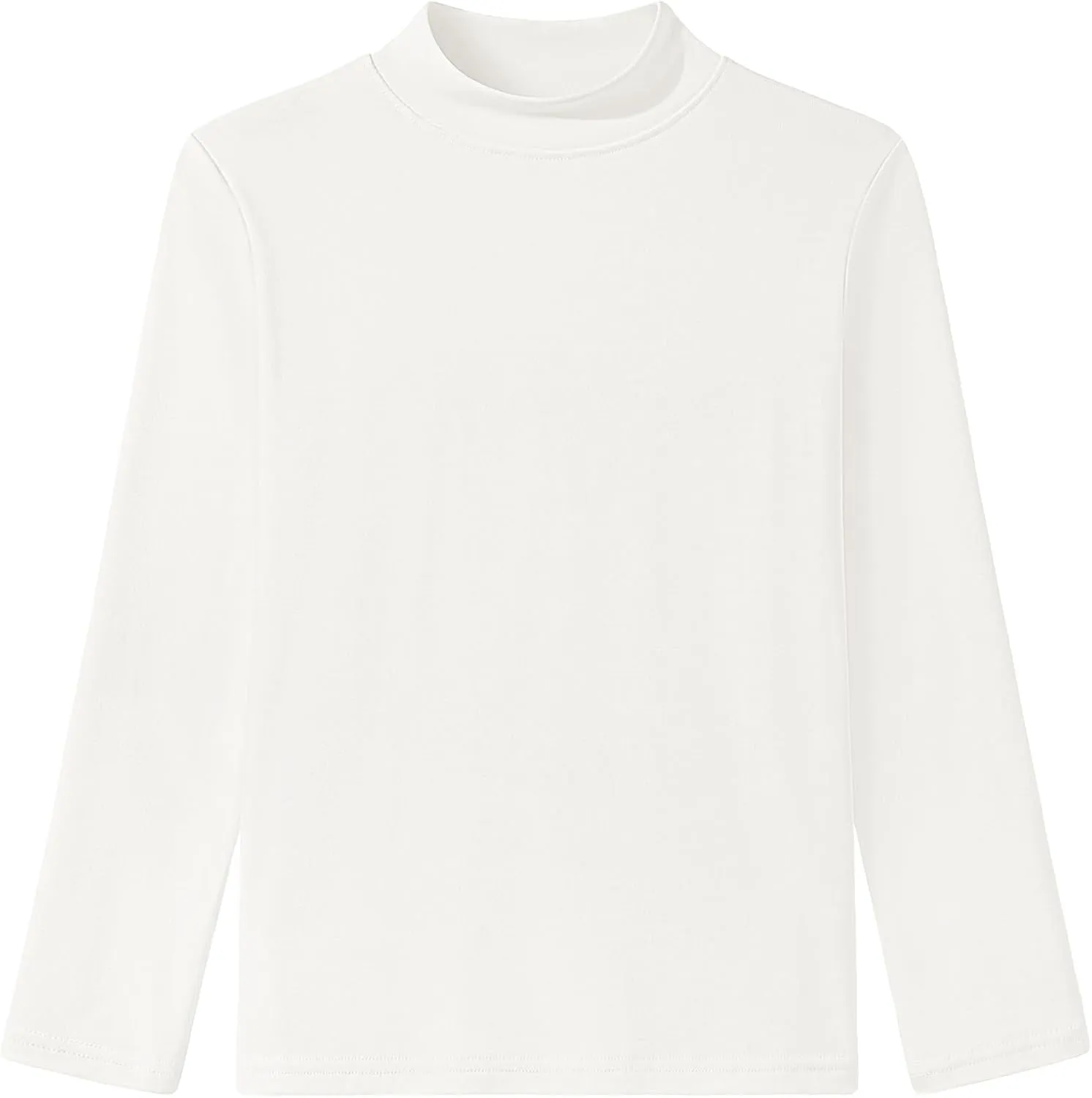 Auranso Boys Girls Long Sleeve Turtleneck Shirts Unisex Warm Solid Turtle Neck T-Shirts