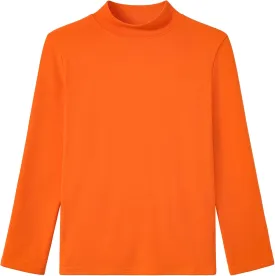 Auranso Boys Girls Long Sleeve Turtleneck Shirts Unisex Warm Solid Turtle Neck T-Shirts