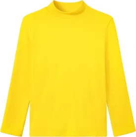 Auranso Boys Girls Long Sleeve Turtleneck Shirts Unisex Warm Solid Turtle Neck T-Shirts