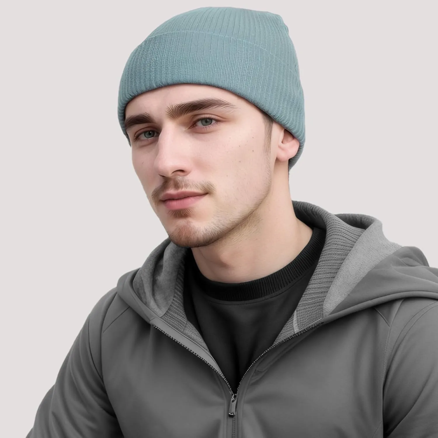 Beanie Hats for Men Women, Classic Knit Cuff Soft Warm Winter Hats Unisex Daily Skull Cap