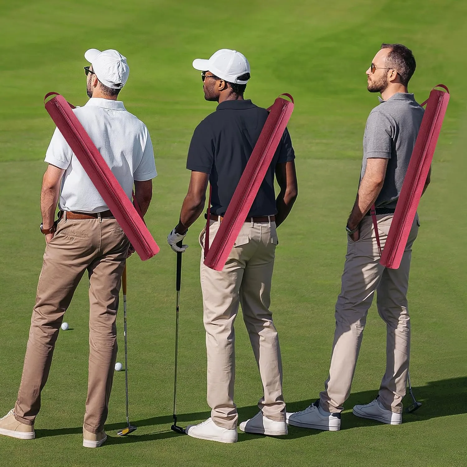 Beer Sleeve for Golf Bag,7-Can Insulated Cooler Sleeve, Beer Drink Accessories Sling Cooler Fits Most Golf Bags Styles and Types