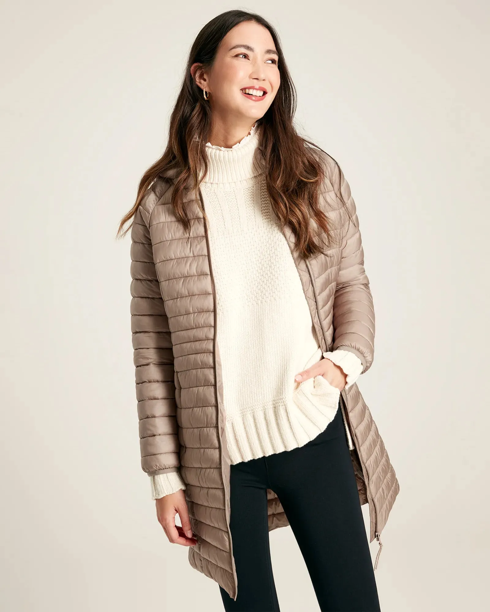 Bramley Pearl Showerproof Long Packable Jacket