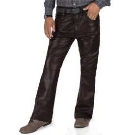Brivon Men's Brown Faux Leather Pants