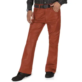 Brivon Men's Tan Faux Leather Pants