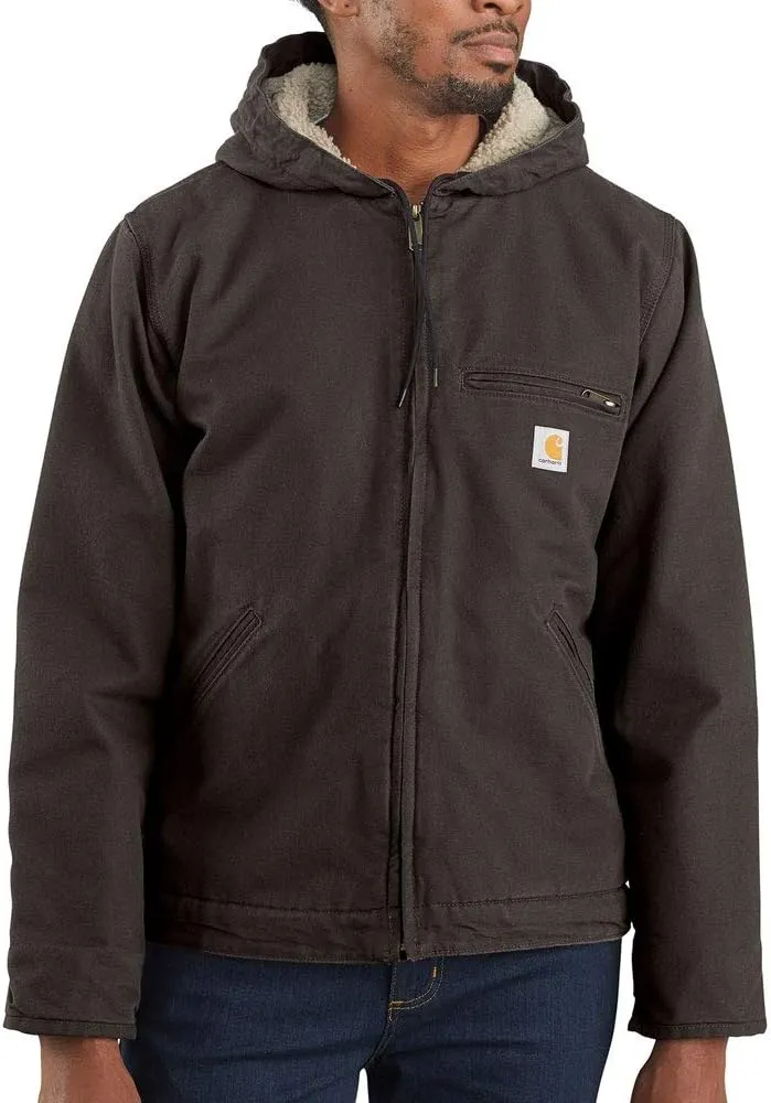 Carhartt Men's 104392 Washed Duck Jacket - Sherpa Lined