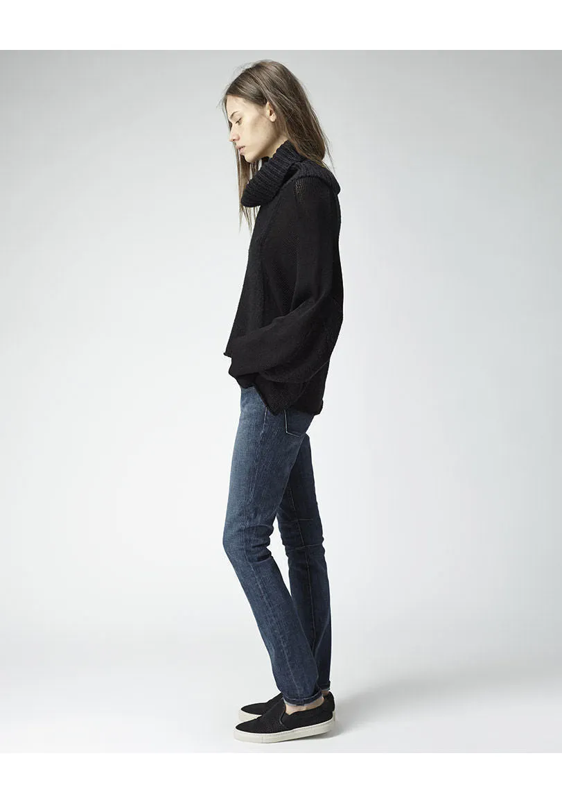 Cropped Front Turtleneck