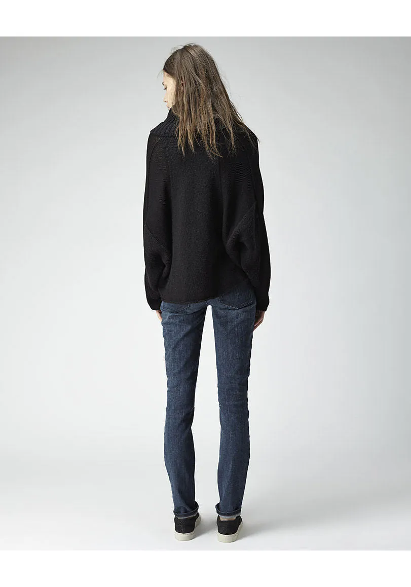 Cropped Front Turtleneck