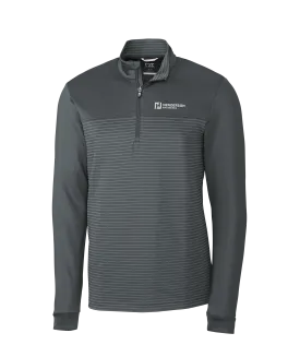Cutter & Buck Traverse Stripe Stretch Quarter Zip Mens Pullover
