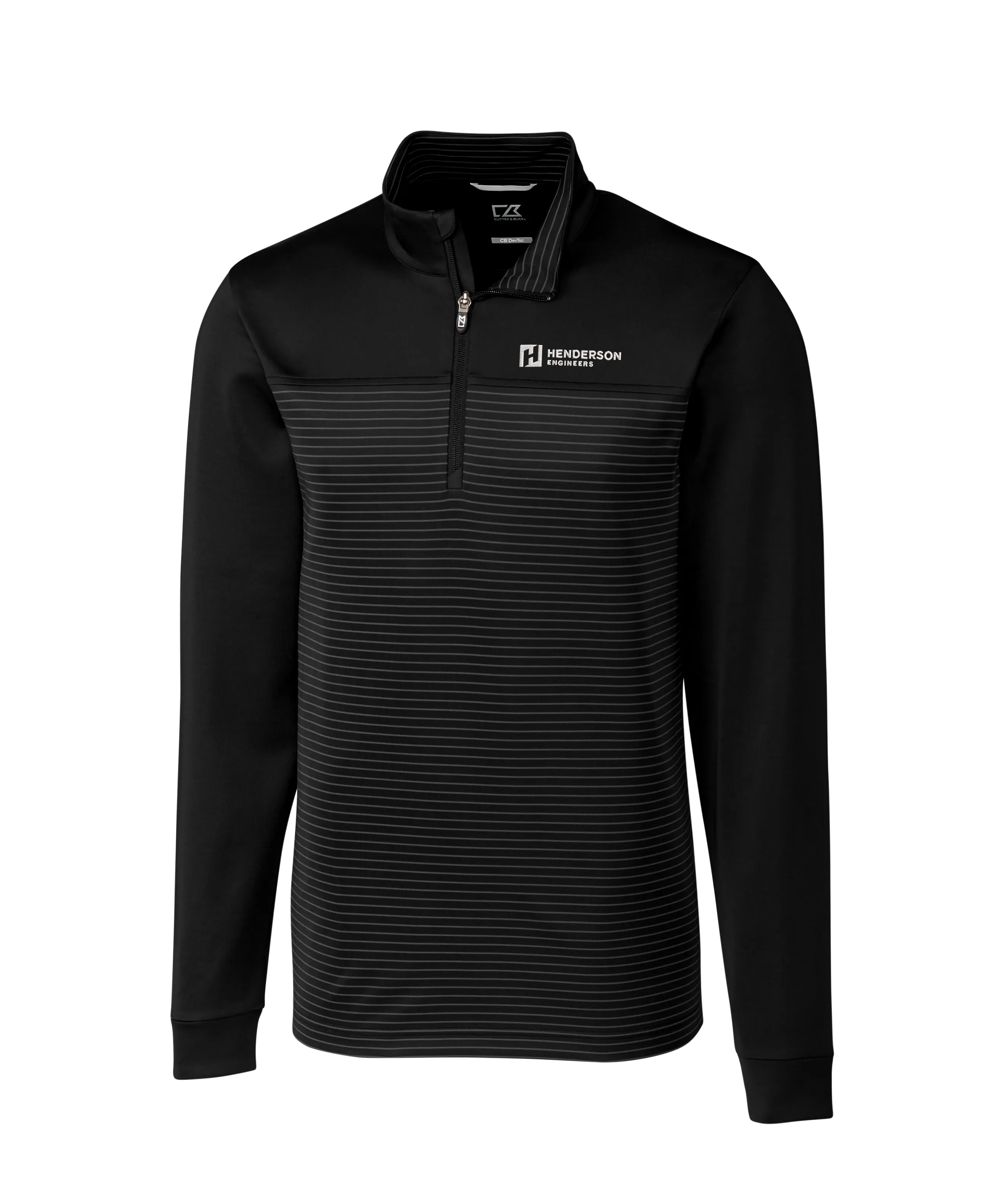 Cutter & Buck Traverse Stripe Stretch Quarter Zip Mens Pullover