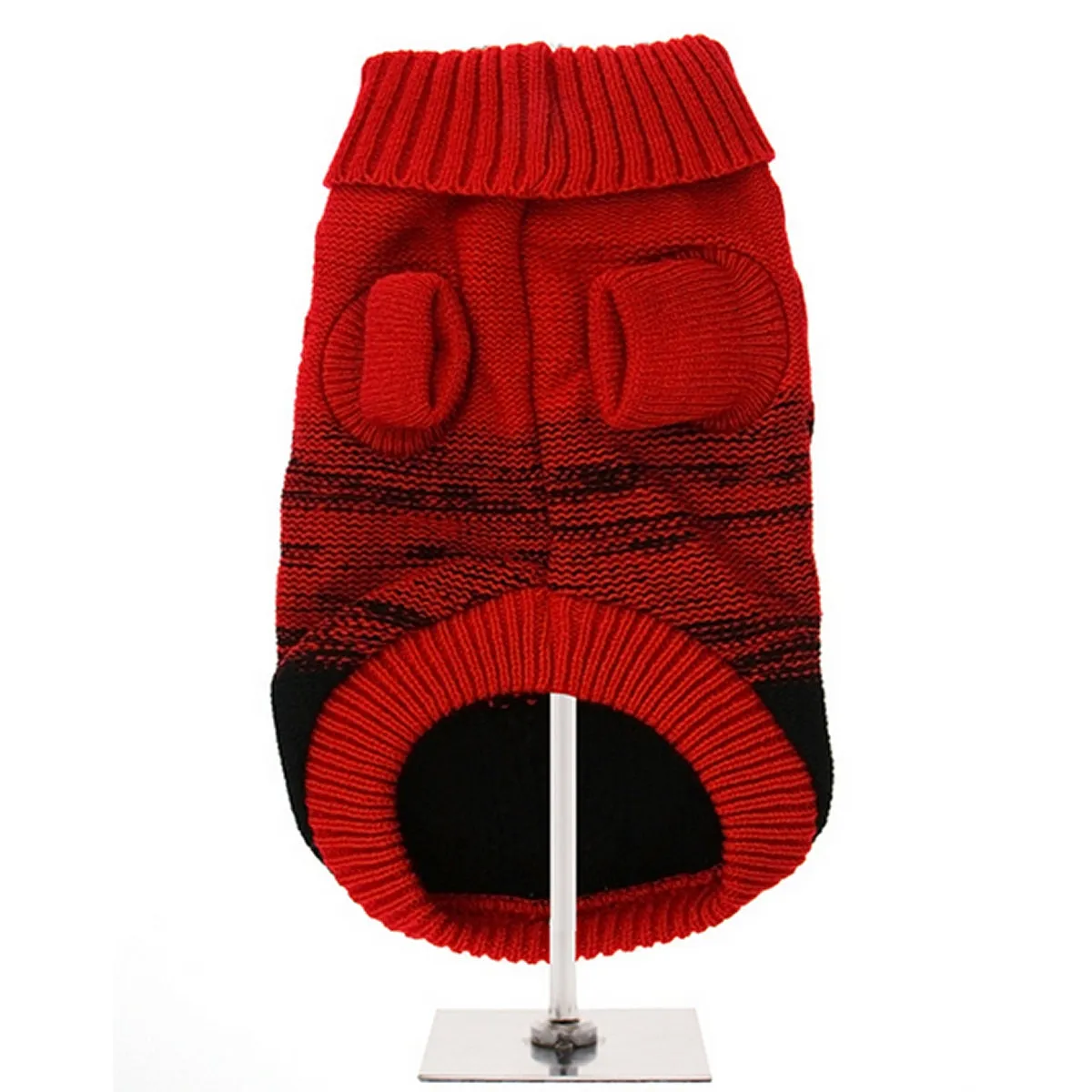 Designer Knitted Dog Jumper Red/Black