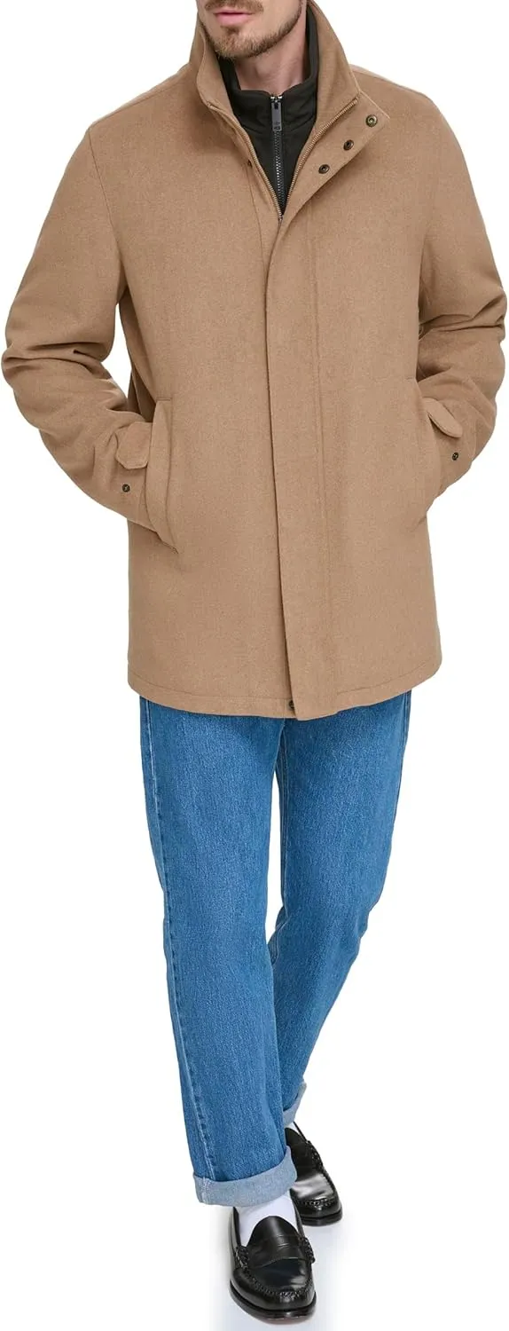 Dockers Men's Wool Melton Two Pocket Full Length Duffle Coat