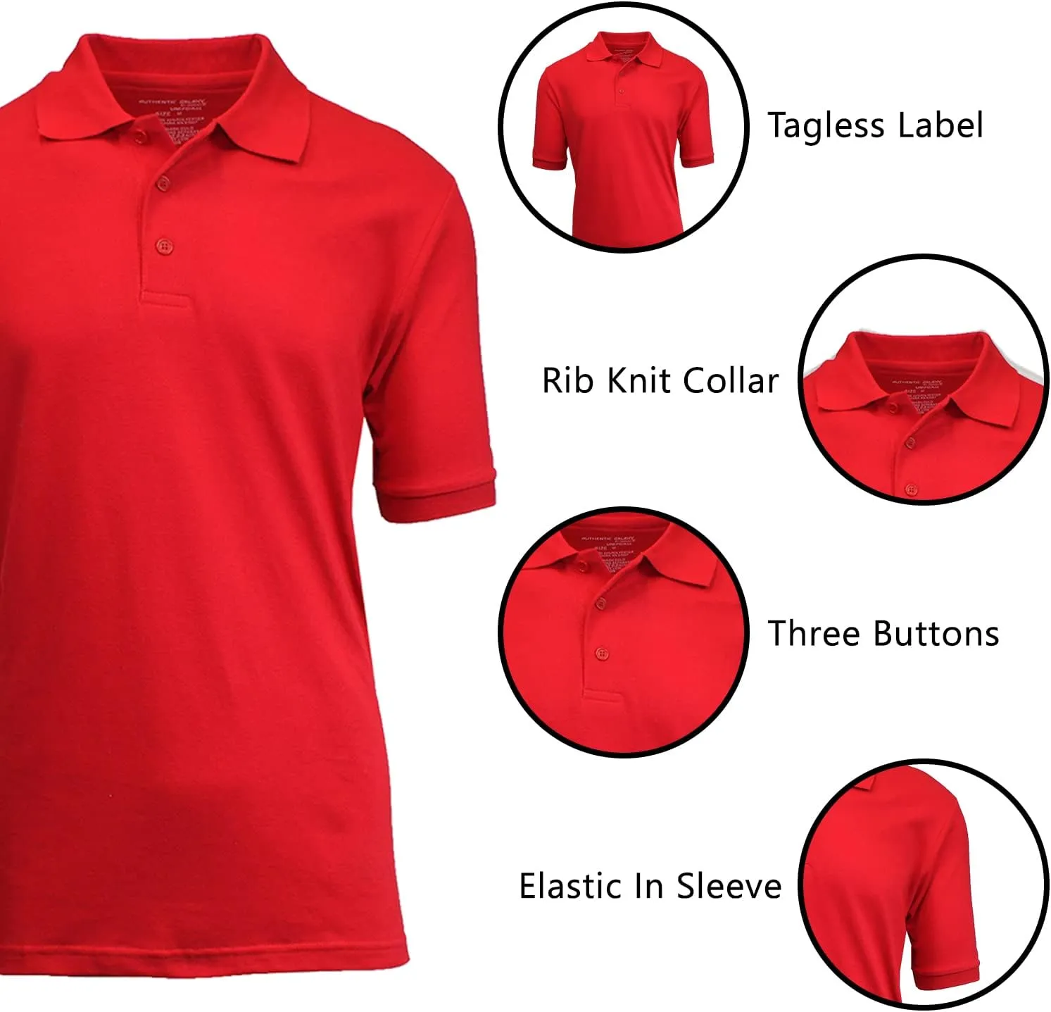 Galaxy by Harvic Mens Polo Pique Shirt