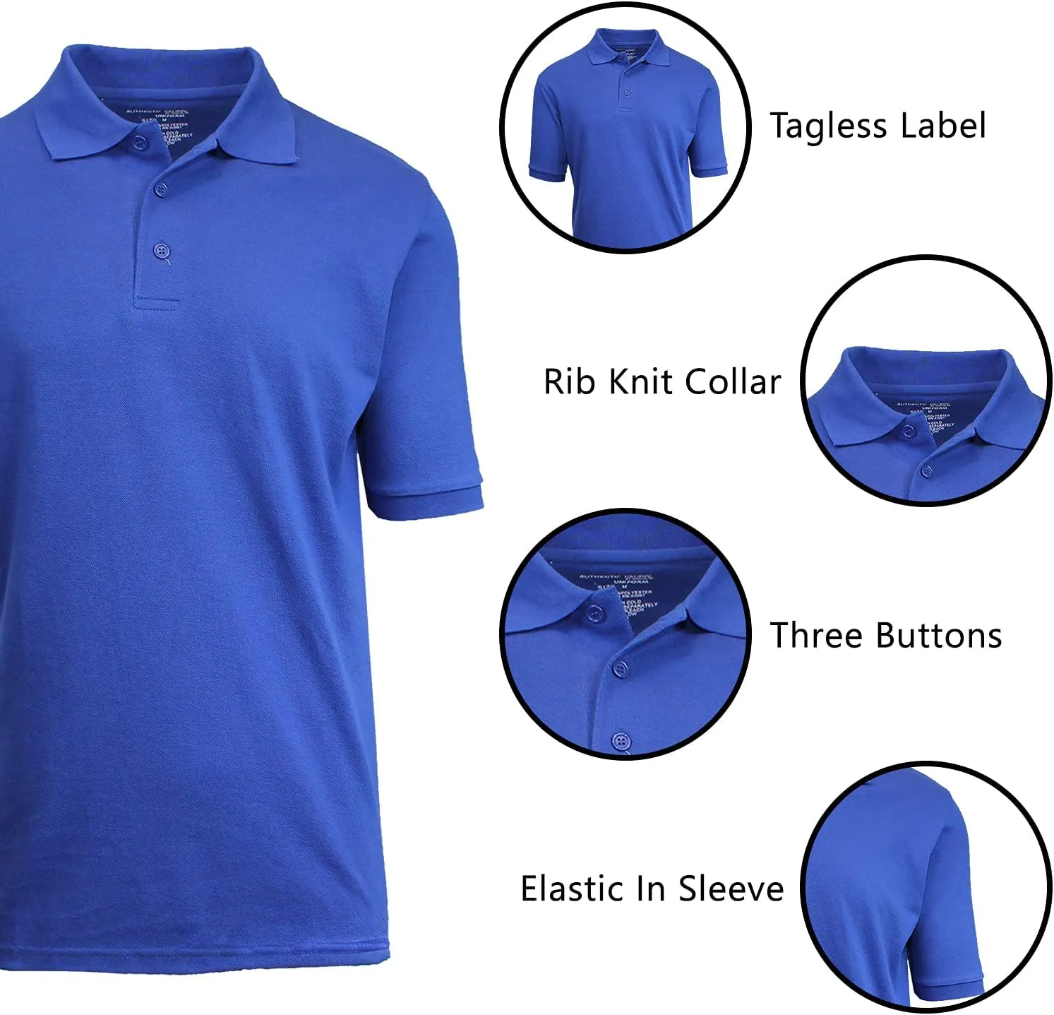 Galaxy by Harvic Mens Polo Pique Shirt