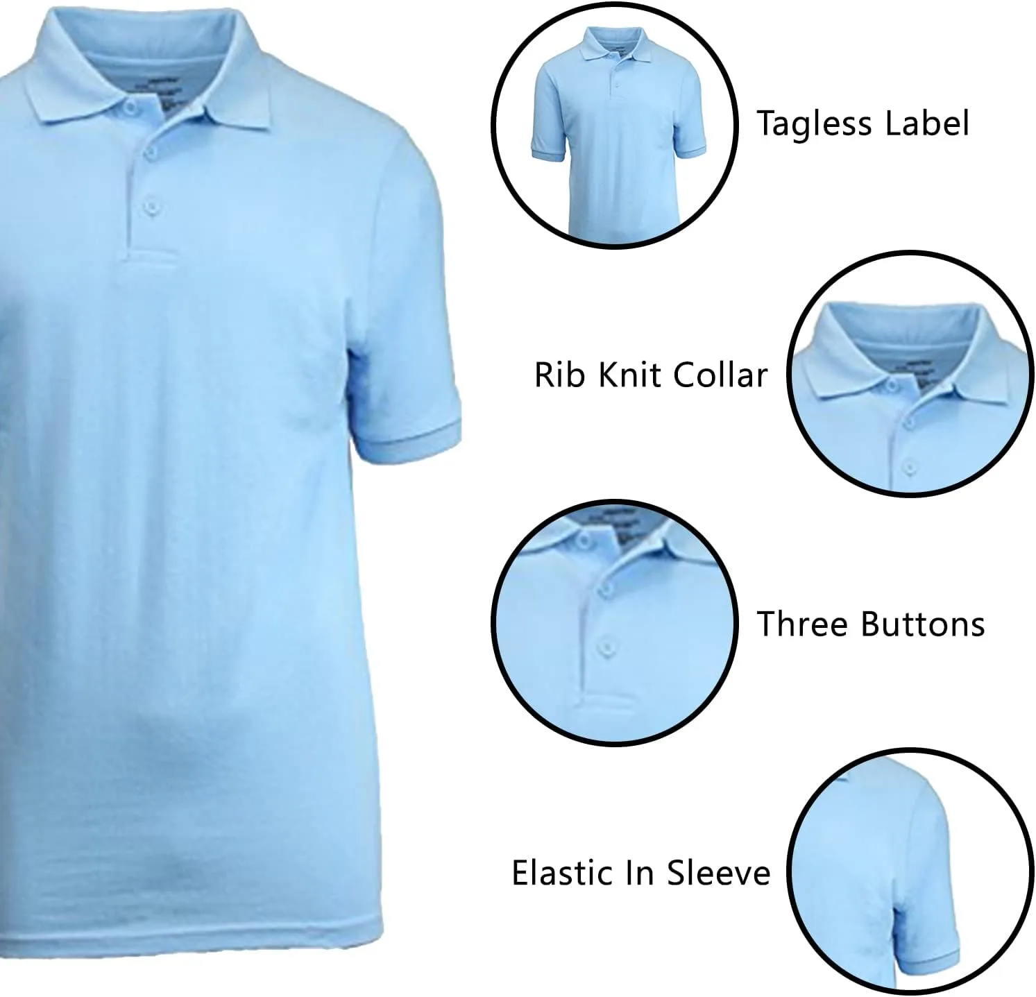 Galaxy by Harvic Mens Polo Pique Shirt
