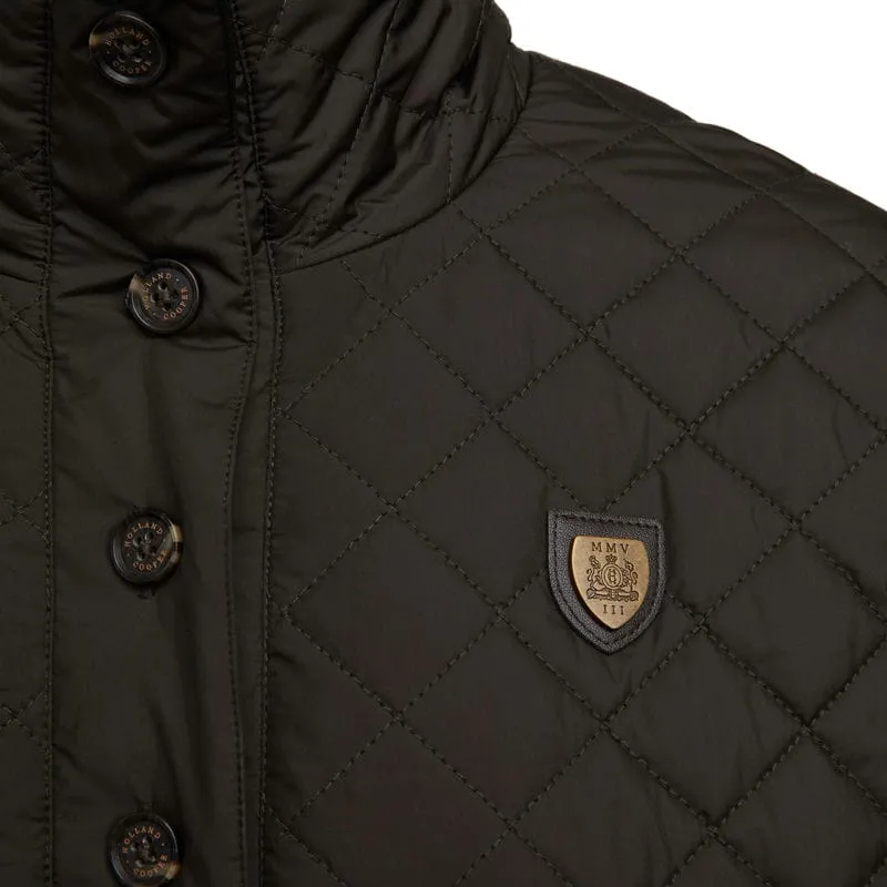 Holland Cooper Brooke Quilted Ladies Cape - Dark Olive