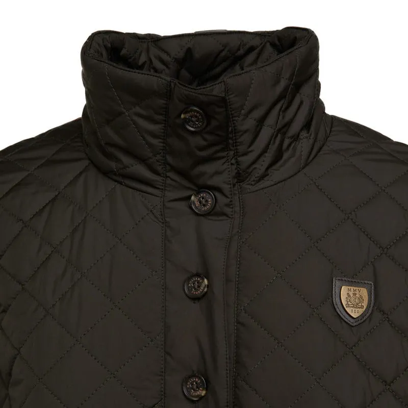 Holland Cooper Brooke Quilted Ladies Cape - Dark Olive