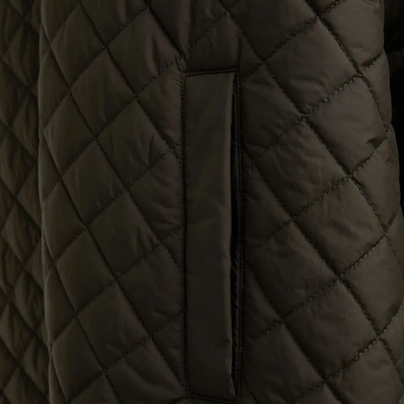 Holland Cooper Brooke Quilted Ladies Cape - Dark Olive