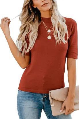 LETSRUNWILD Business Casual Tops for Women Dressy Cute Tops Mock Turtleneck Tshirts Shirts