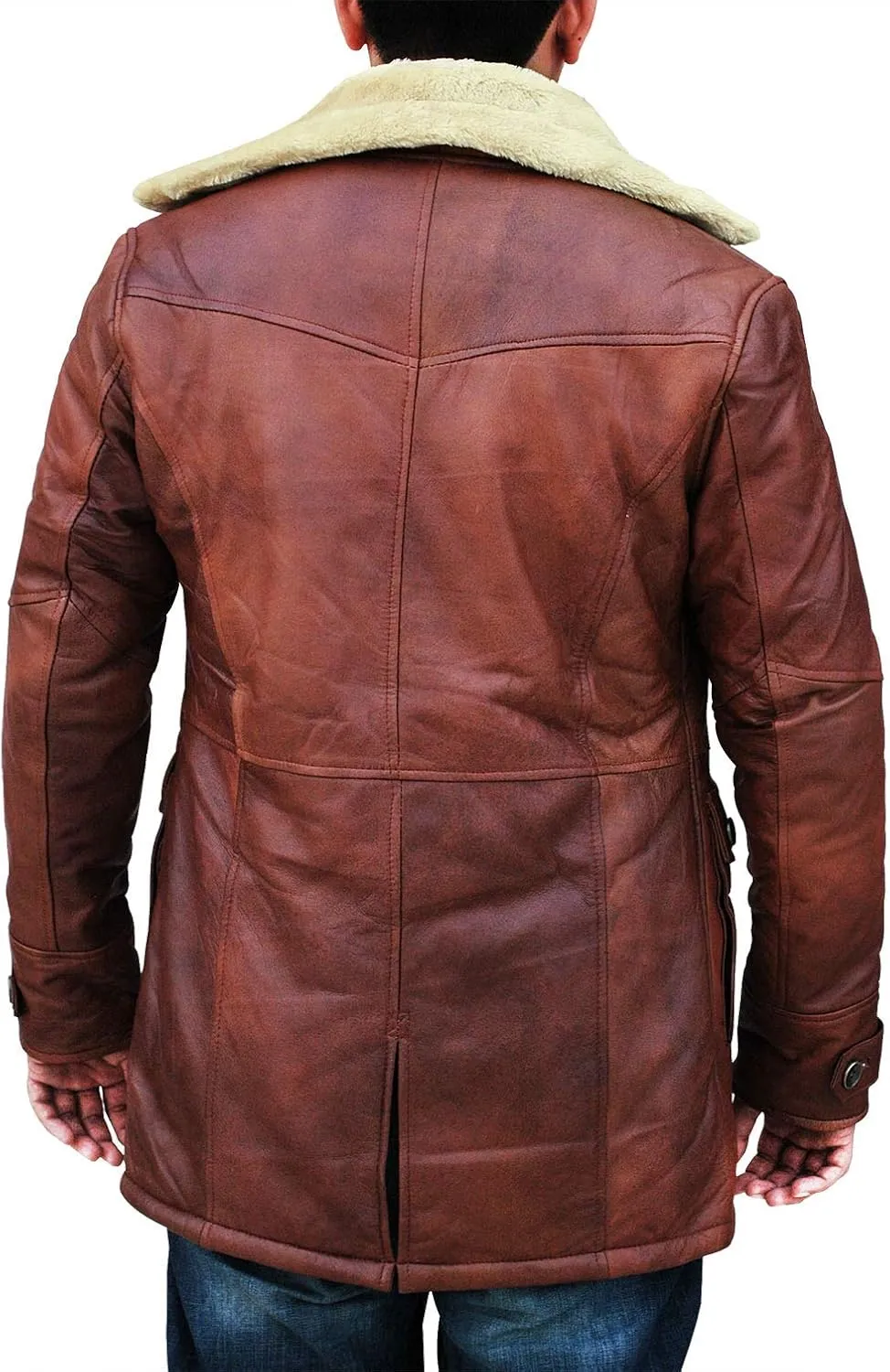 LP-FACON Mens BN Vest Costume Cosplay Military Jacket | Winter Shearling Coat Faux Leather