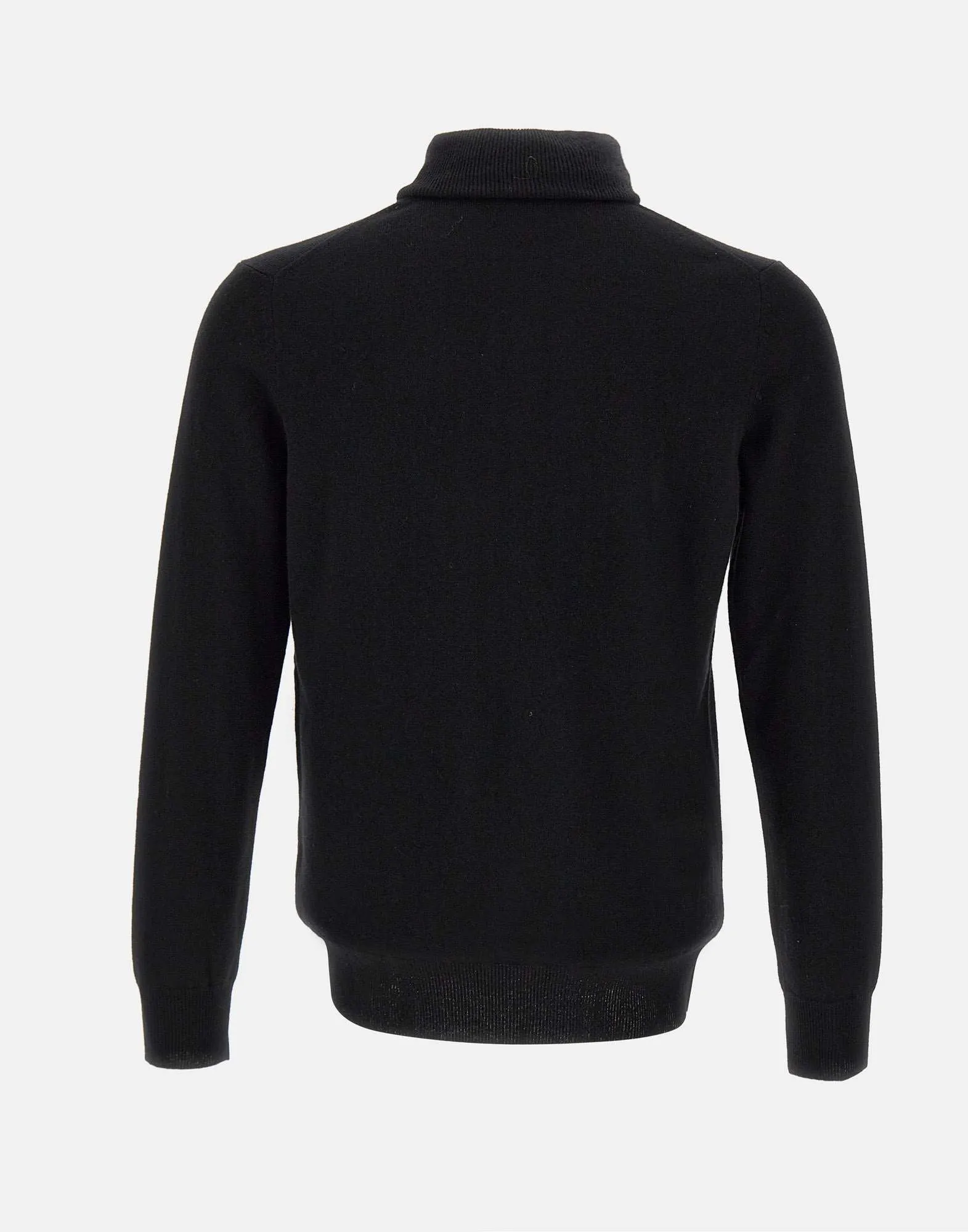 Men's Black Wool and Cashmere Turtleneck