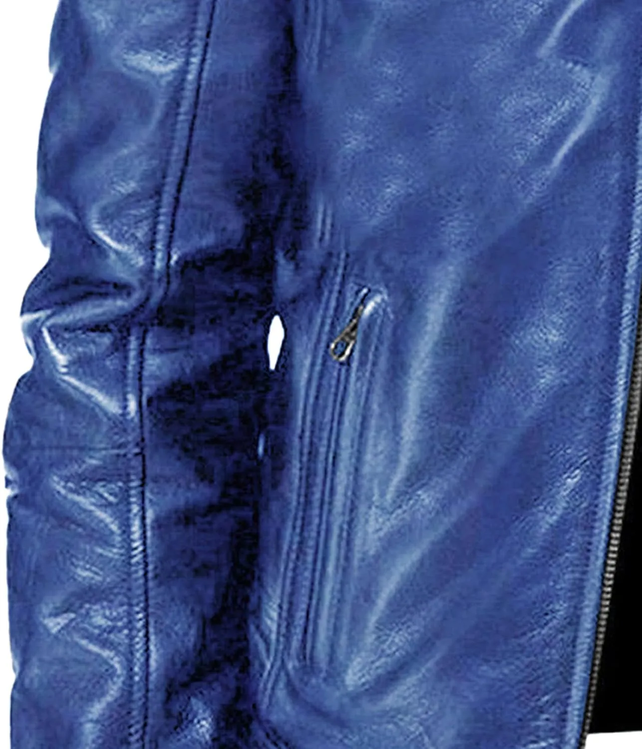 Men's Casual Leather Jacket Motorcycle Lightweight PU Outwear Stand Collar Bomber Leather Jacket