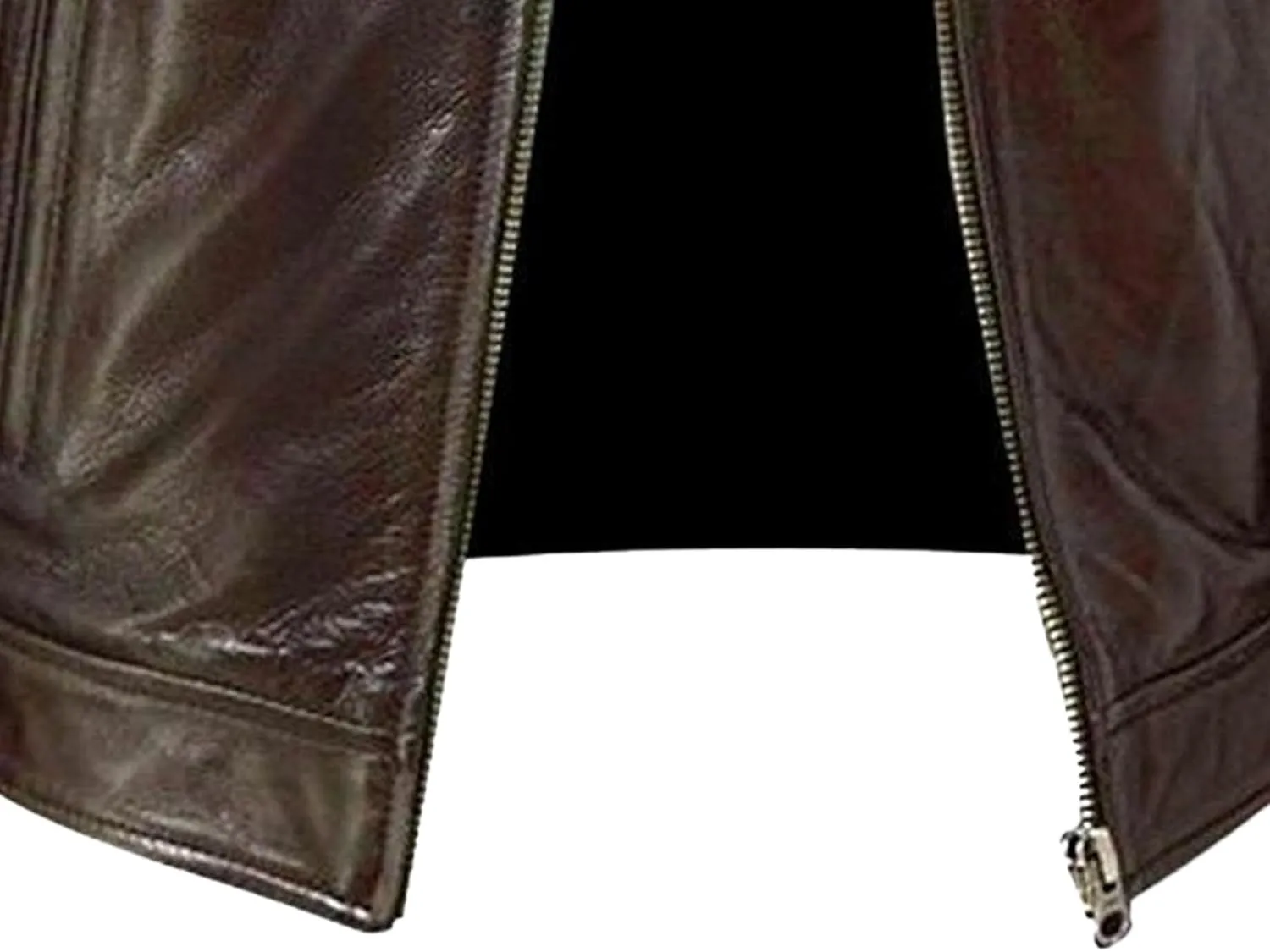 Men's Casual Leather Jacket Motorcycle Lightweight PU Outwear Stand Collar Bomber Leather Jacket