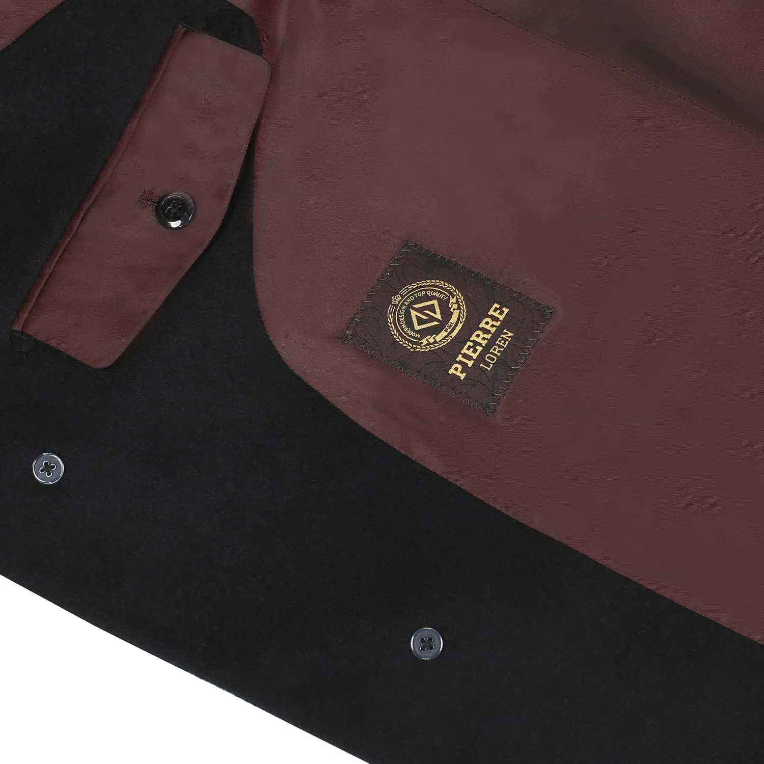 Men's Wool Classic Fit Wool Blend Long Peacoat Winter Jacket Overcoat