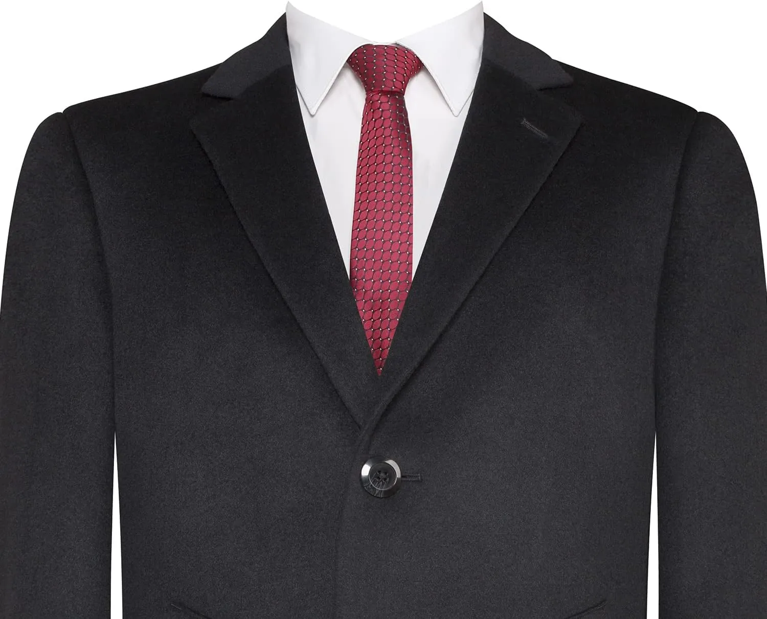 Men's Wool Classic Fit Wool Blend Long Peacoat Winter Jacket Overcoat