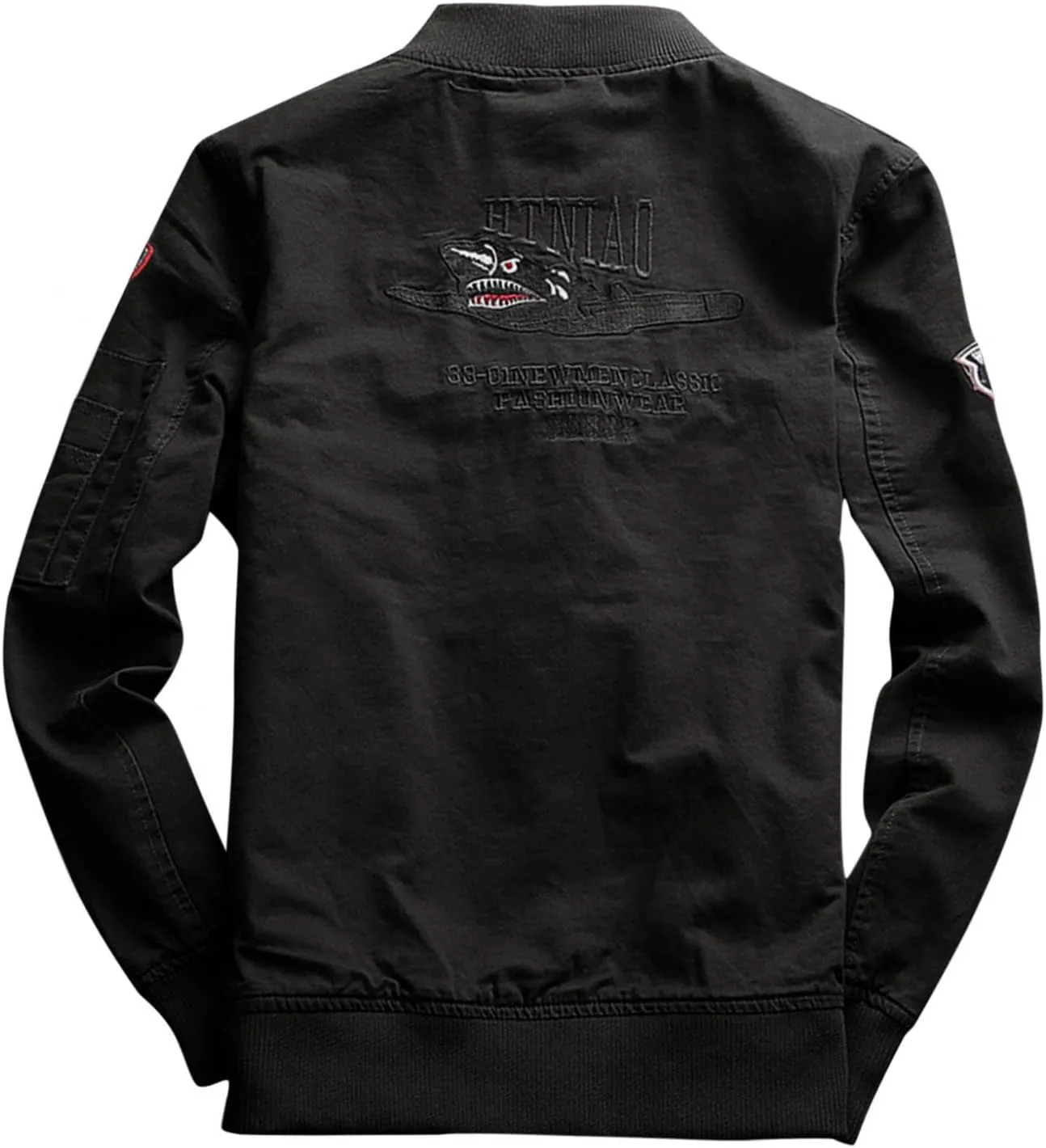 Military Jackets for Men Cotton USA American Flag Flight Bomber Jackets Lightweight Tactical Windbreakers Cargo Coats