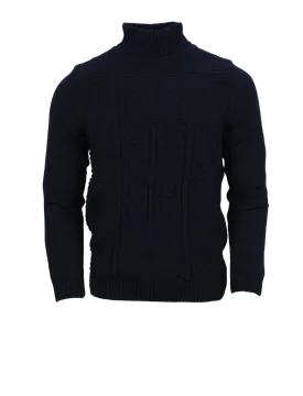 New York Black Men's Fashion Design Turtleneck Sweaters Slim-Fit