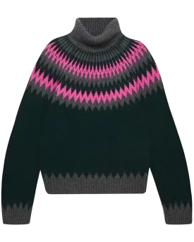 Shadow Nordic Yoke Cashmere Roll Collar