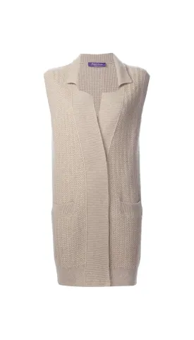 Sleeveless oversized cardigan
