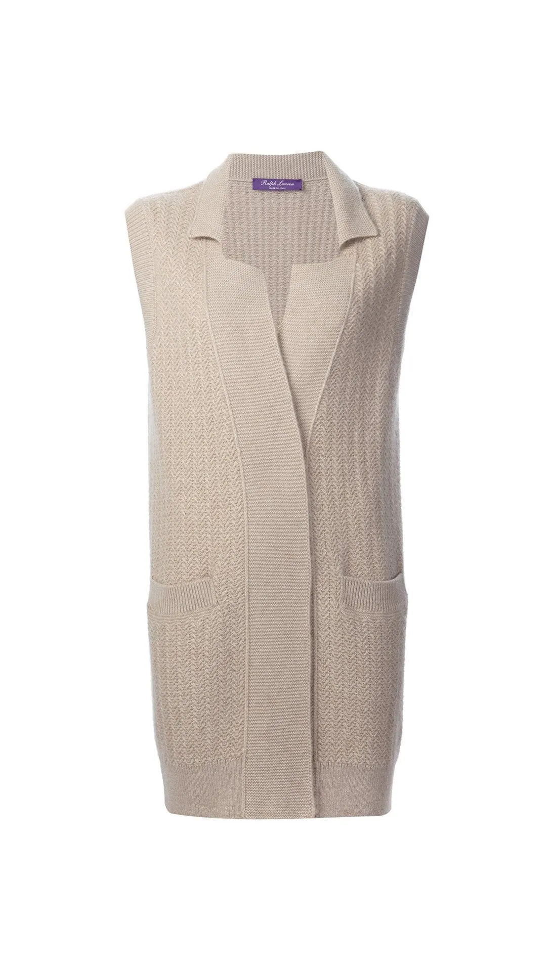 Sleeveless oversized cardigan
