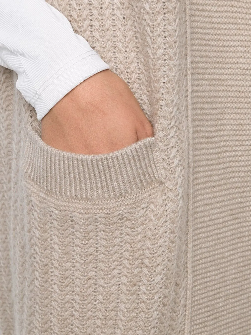 Sleeveless oversized cardigan