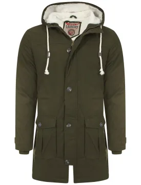 Tokyo Laundry Dierk khaki borg lined parka