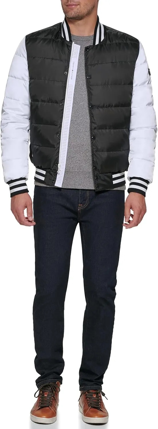 Tommy Hilfiger Men's Quilted Varsity Puffer Bomber