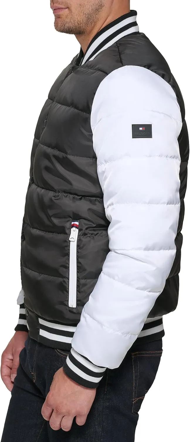 Tommy Hilfiger Men's Quilted Varsity Puffer Bomber