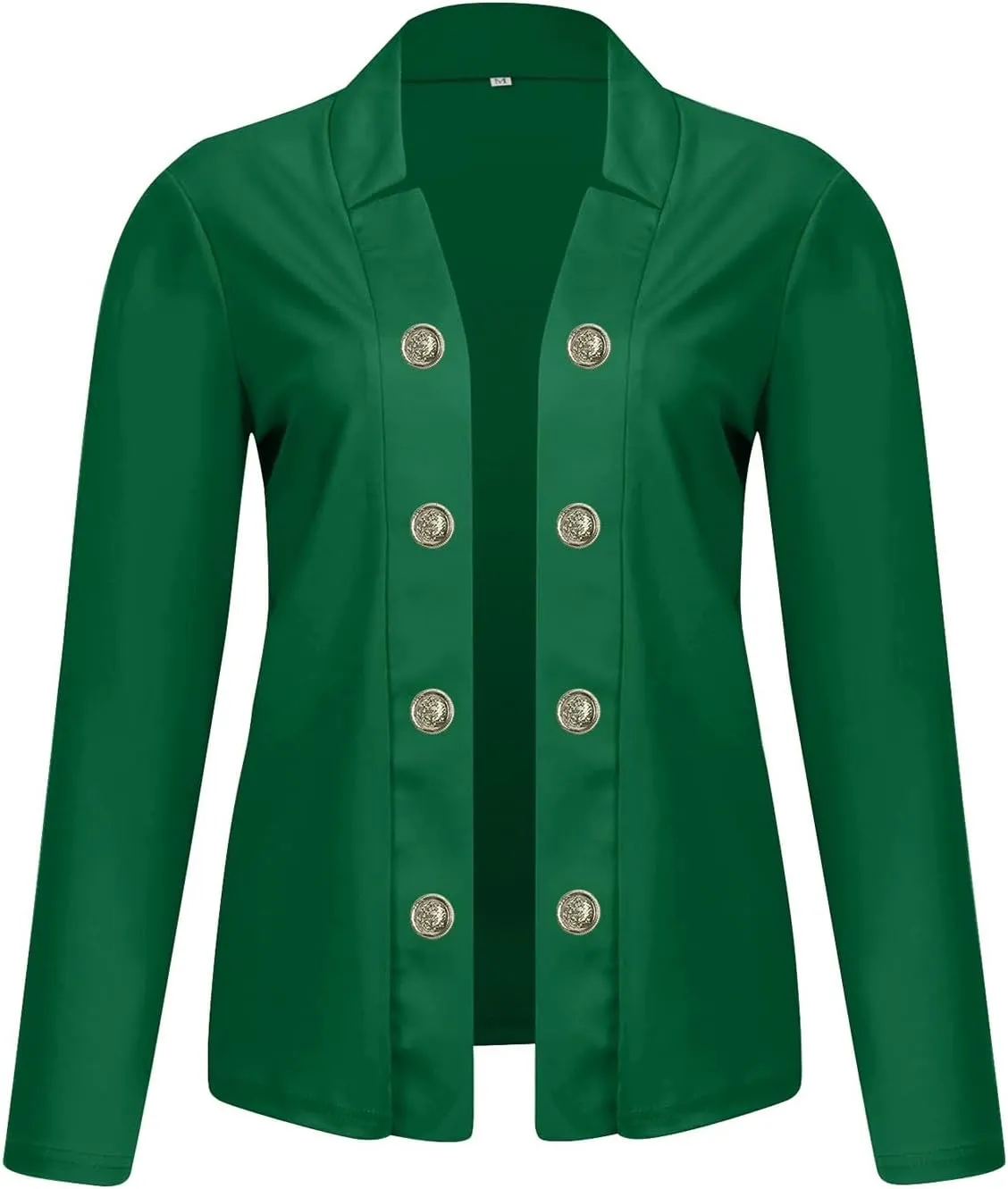 Women's Double Breasted Blazers Open Front Dressy Casual Notch Lapel Work Office Suit Jackets Business Outerwear Coat